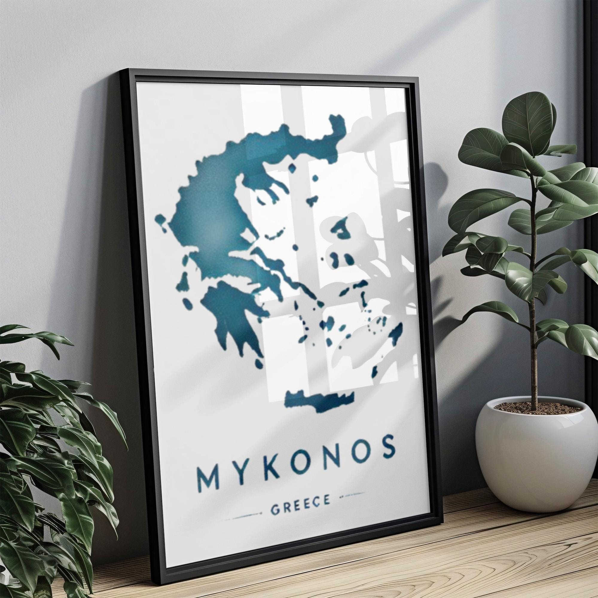 Mykonos Coastal Blue Print - Mykonos, Greece