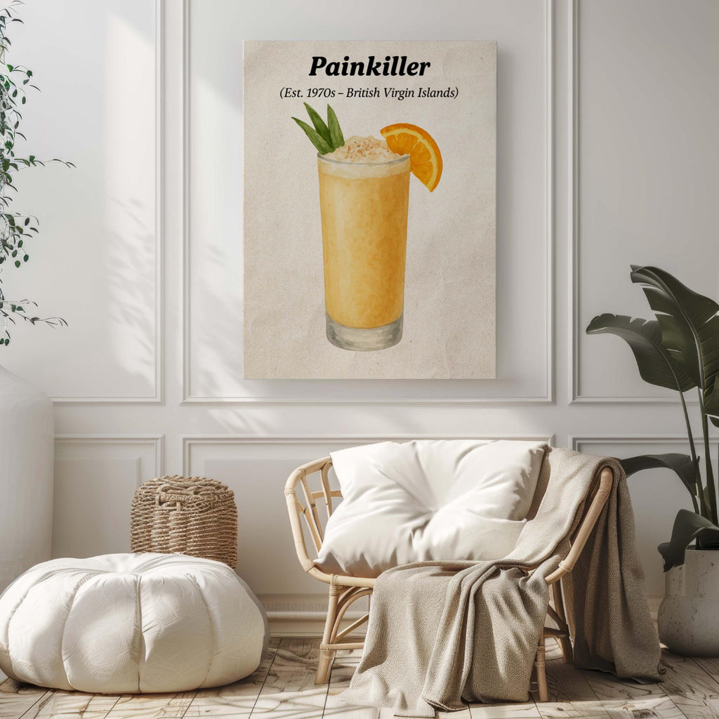 Painkiller Cocktail Poster Minimalist