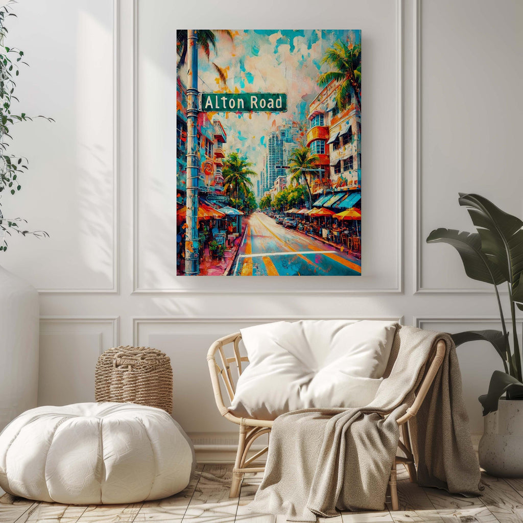 Alton Road Coastal Print - Miami Beach, Florida, USA