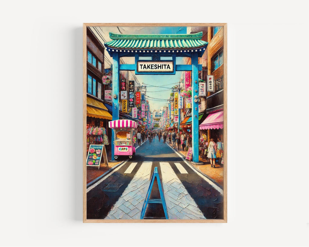 Takeshita Street Wall Art Vibrant - Tokyo, Japan