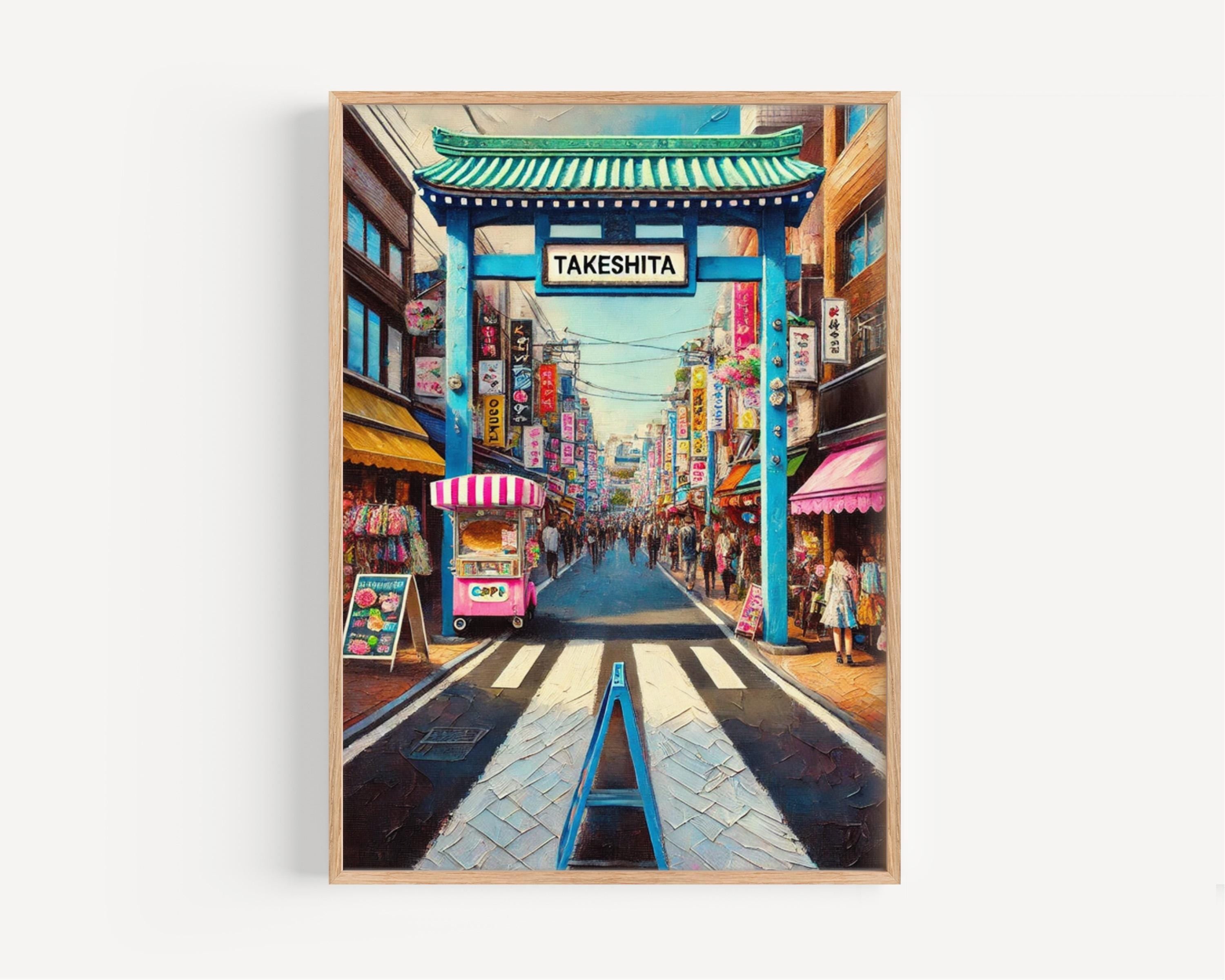 Takeshita Street Wall Art Vibrant - Tokyo, Japan