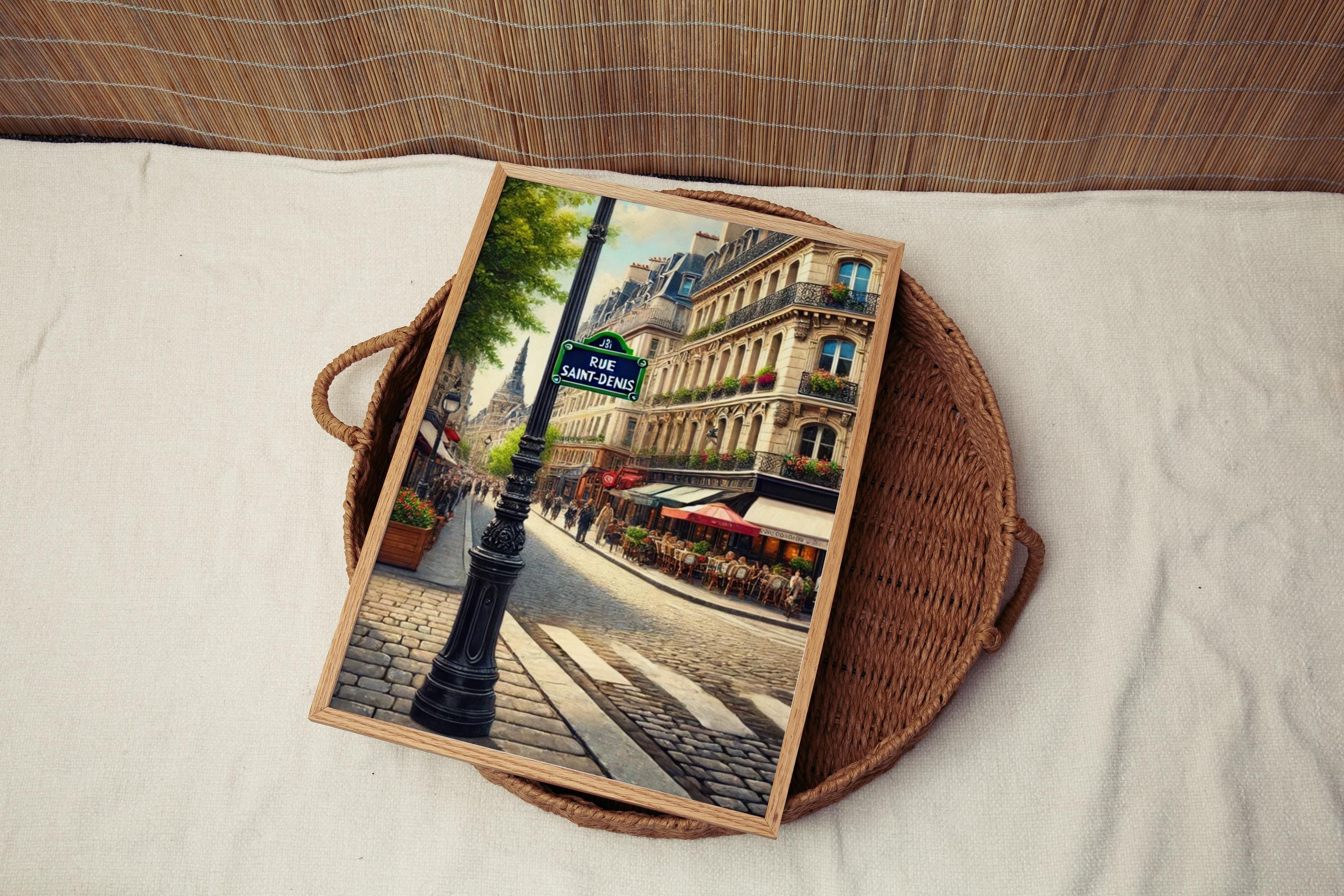 Rue Saint-Denis Travel Print - Paris, France