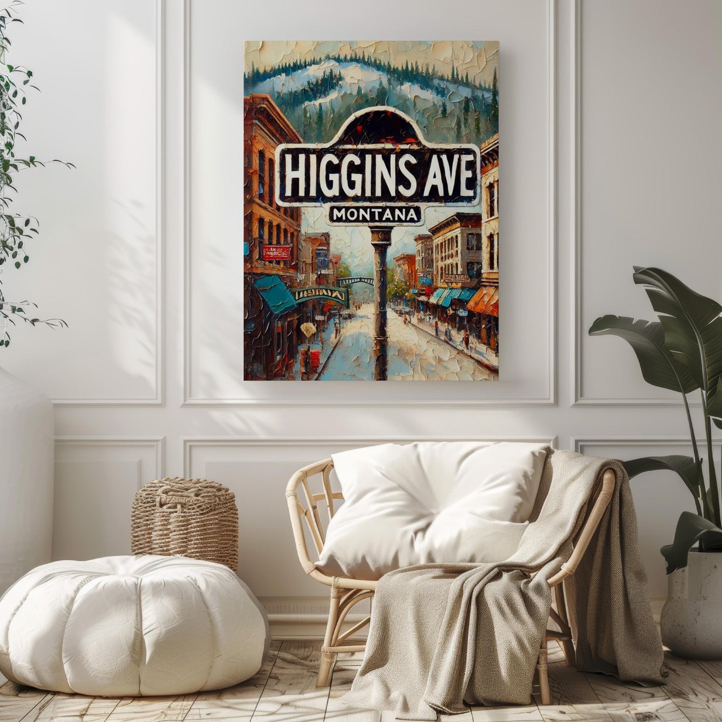 Higgins Avenue Wall Art, Missoula Print, Montana Art, “City” Gift, Travel Souvenir, Travel Poster,  “State” Art, PERSONALIZED GIFT