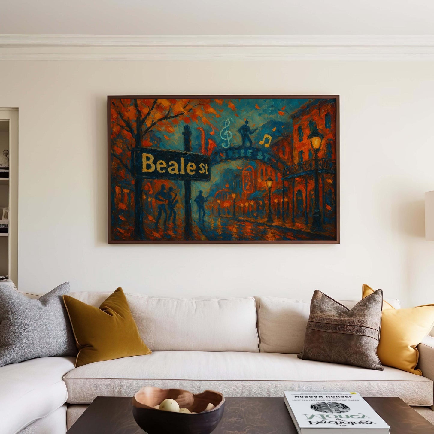 Beale Street Art Print – Memphis Music Scene, Autumn Colors