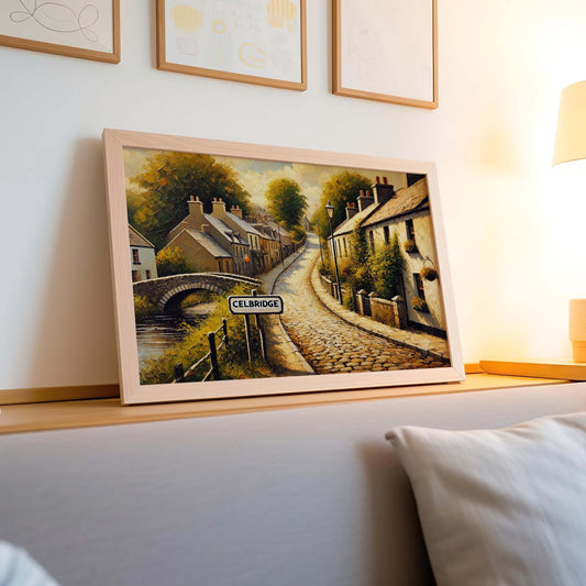 Celbridge Art Print - Ireland Wall Art, Celbridge Travel Poster, European City Gift, Housewarming Decor, Irish Home Decoration