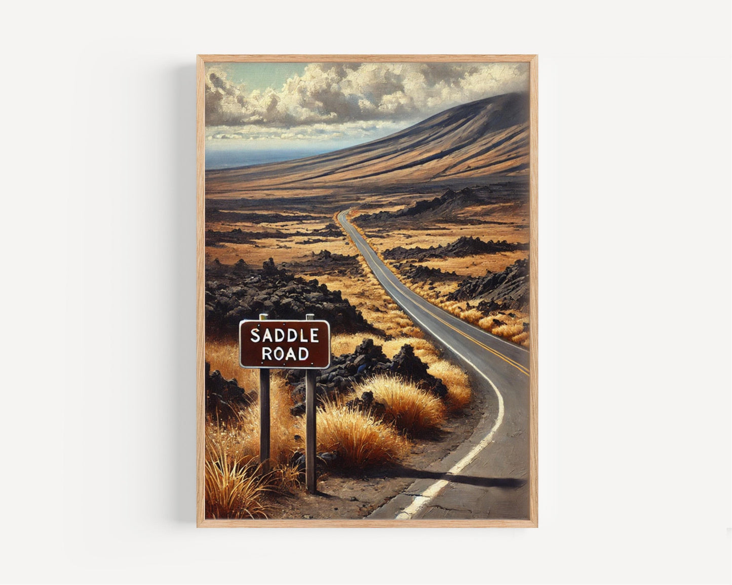 Saddle Road Hawaii Print: Big Island Travel Poster, Tropical Home Decor