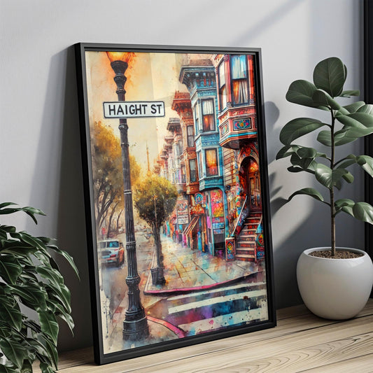 Haight Street, San Francisco Art Print – Vintage Travel Poster