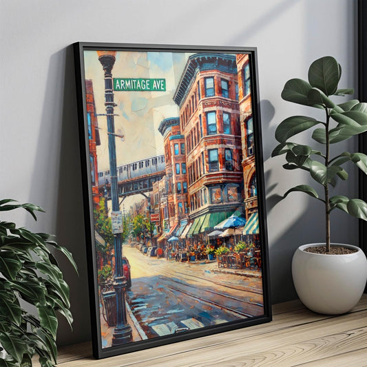 Armitage Ave Wall Art, Chicago Street Sign Print, Illinois City Decor, Travel Poster, Vintage Travel Souvenir, Home Decor, Gift for Chicago