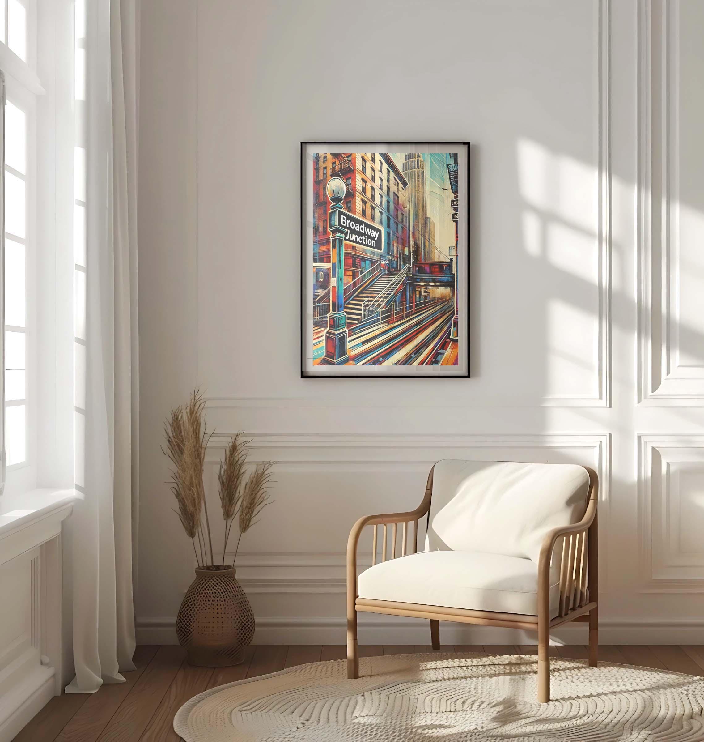 Broadway Junction Wall Art, Manhattan Travel Print, NYC Poster, New York City Home Decor, Broadway Junction Gift, Housewarming Art Print