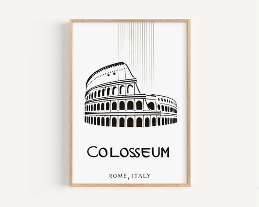 Colosseum Print Rome Wall Art, Travel Decor, Italy Gift, Home & College Wall Decor, Housewarming Present, Vintage Rome Italy Artwork