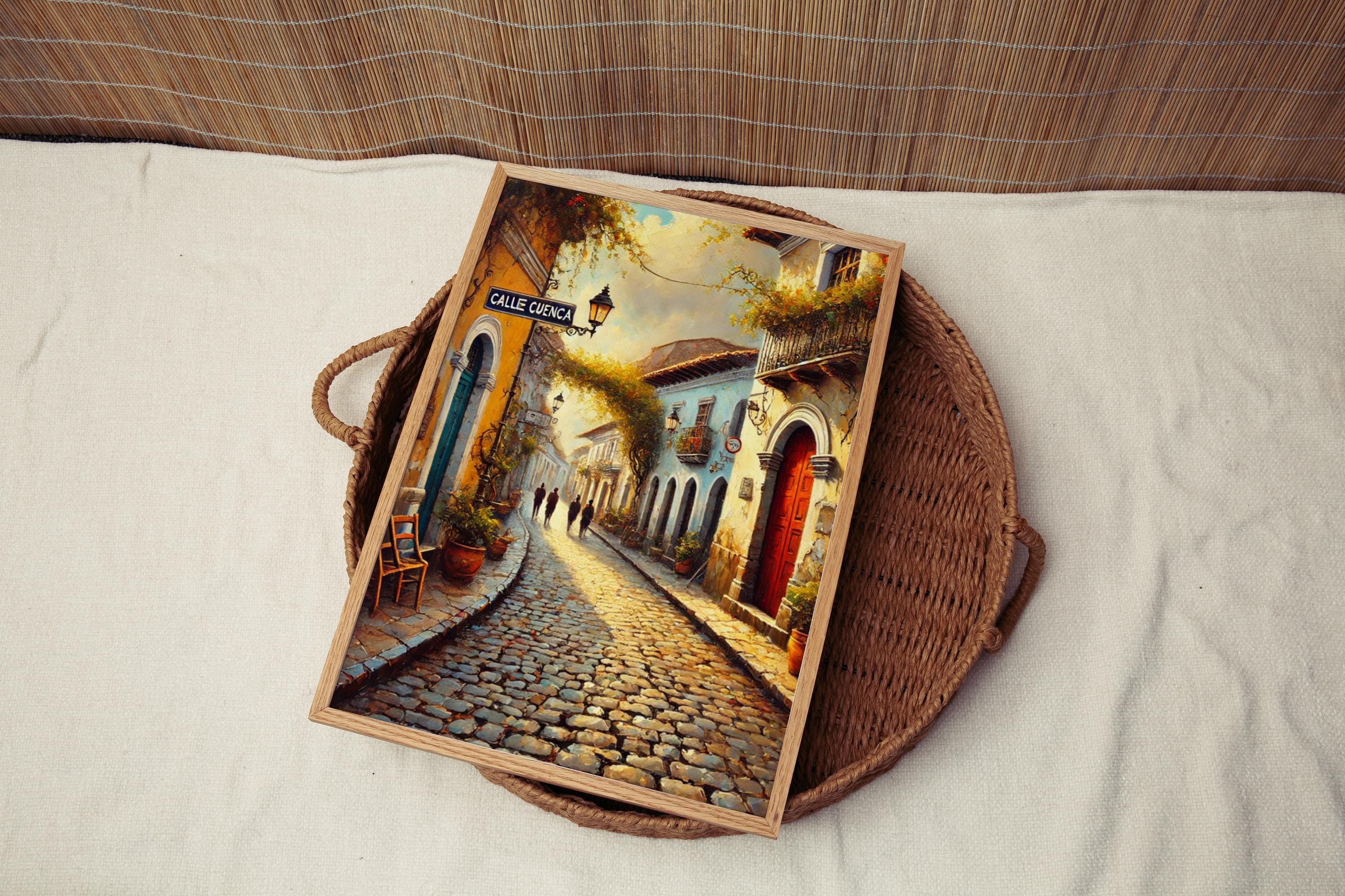 Calle Cuenca Wall Art, Quito Print, Ecuador Travel Poster, Colonial Heritage Home Decor, Housewarming Gift, Museum-Grade Fine Art Paper