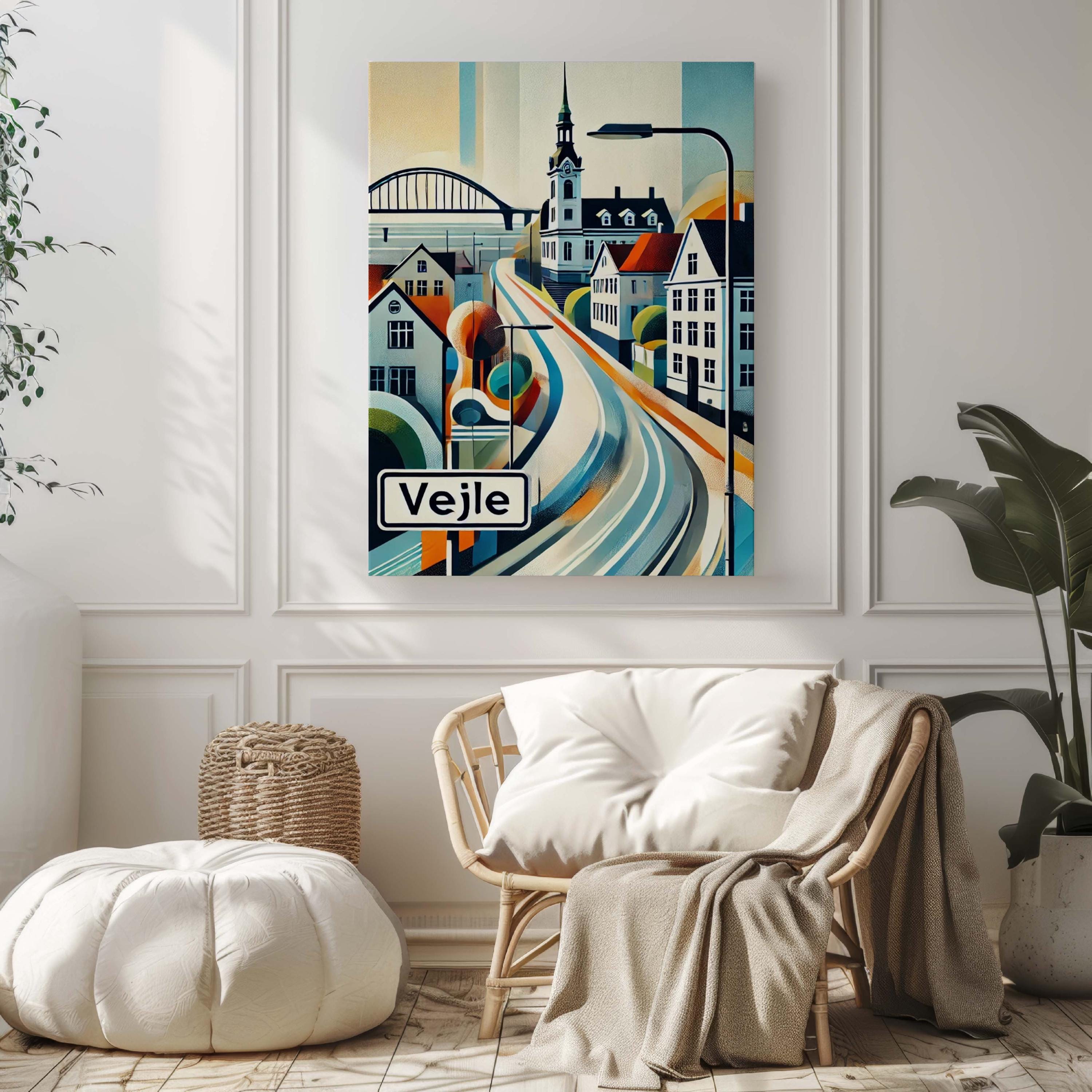 Vejle Travel Art Print - Vejle, Denmark