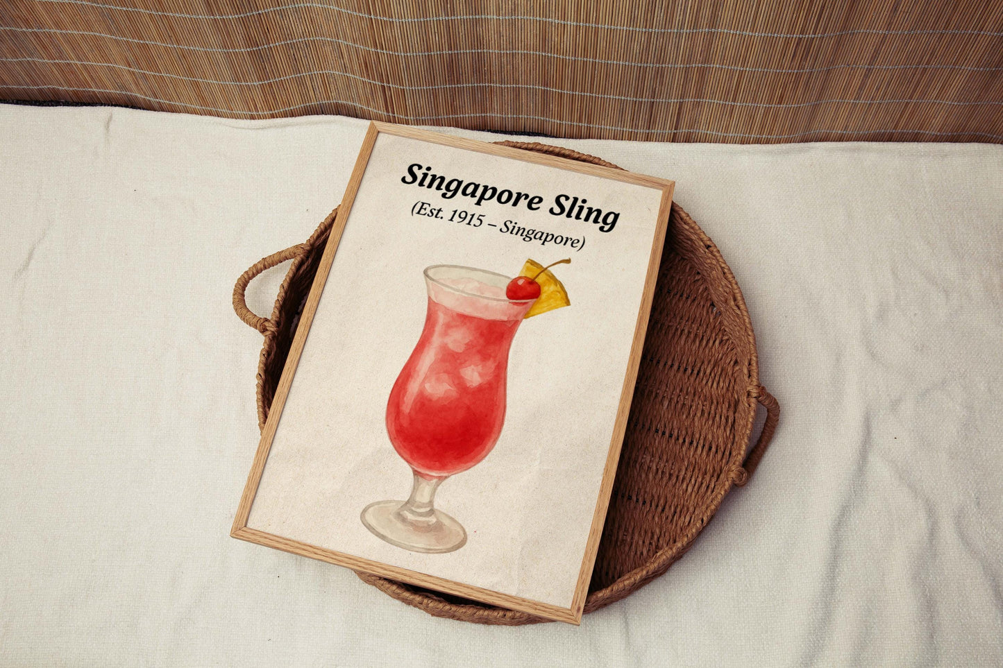 Singapore Sling Cocktail Artwork
