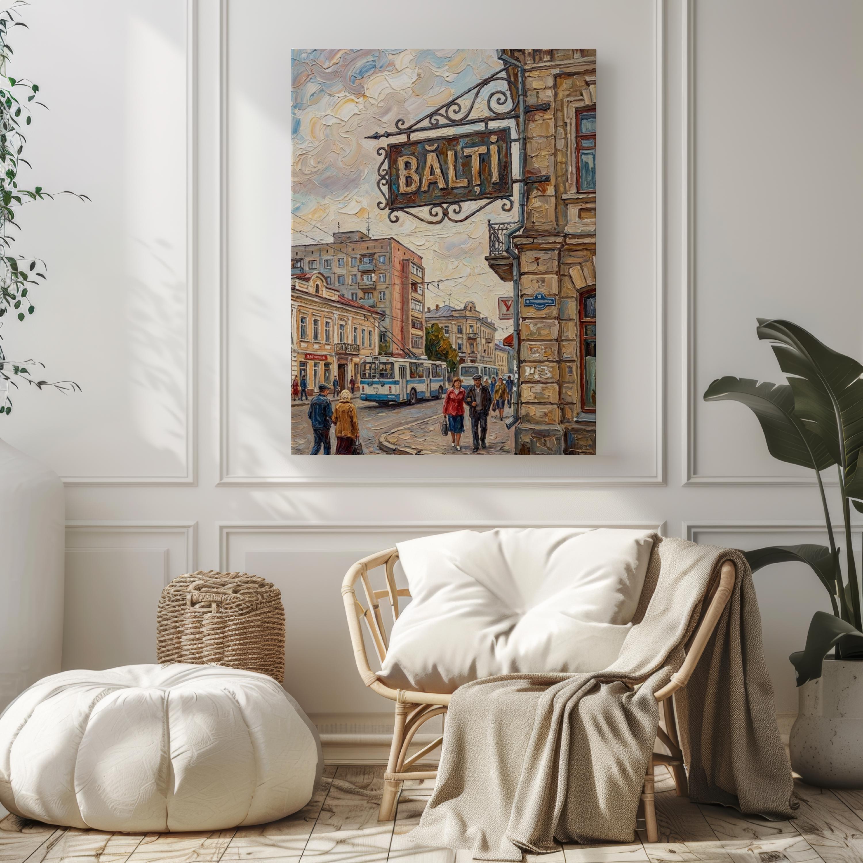 Balti Moldova Wall Art Print: Eastern European City Travel Poster