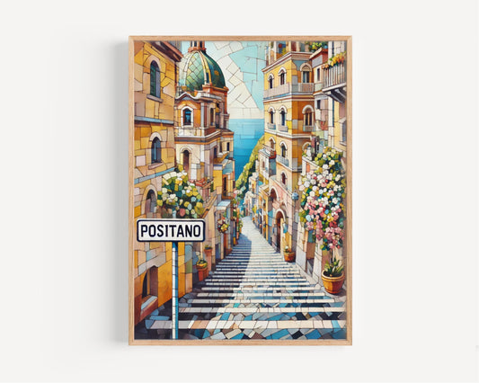 Italy Positano Wall Art Print - Italian Travel Poster, European Decor, Housewarming Gift, Coastal Italy Artwork, Scenic Vacation Home Decor