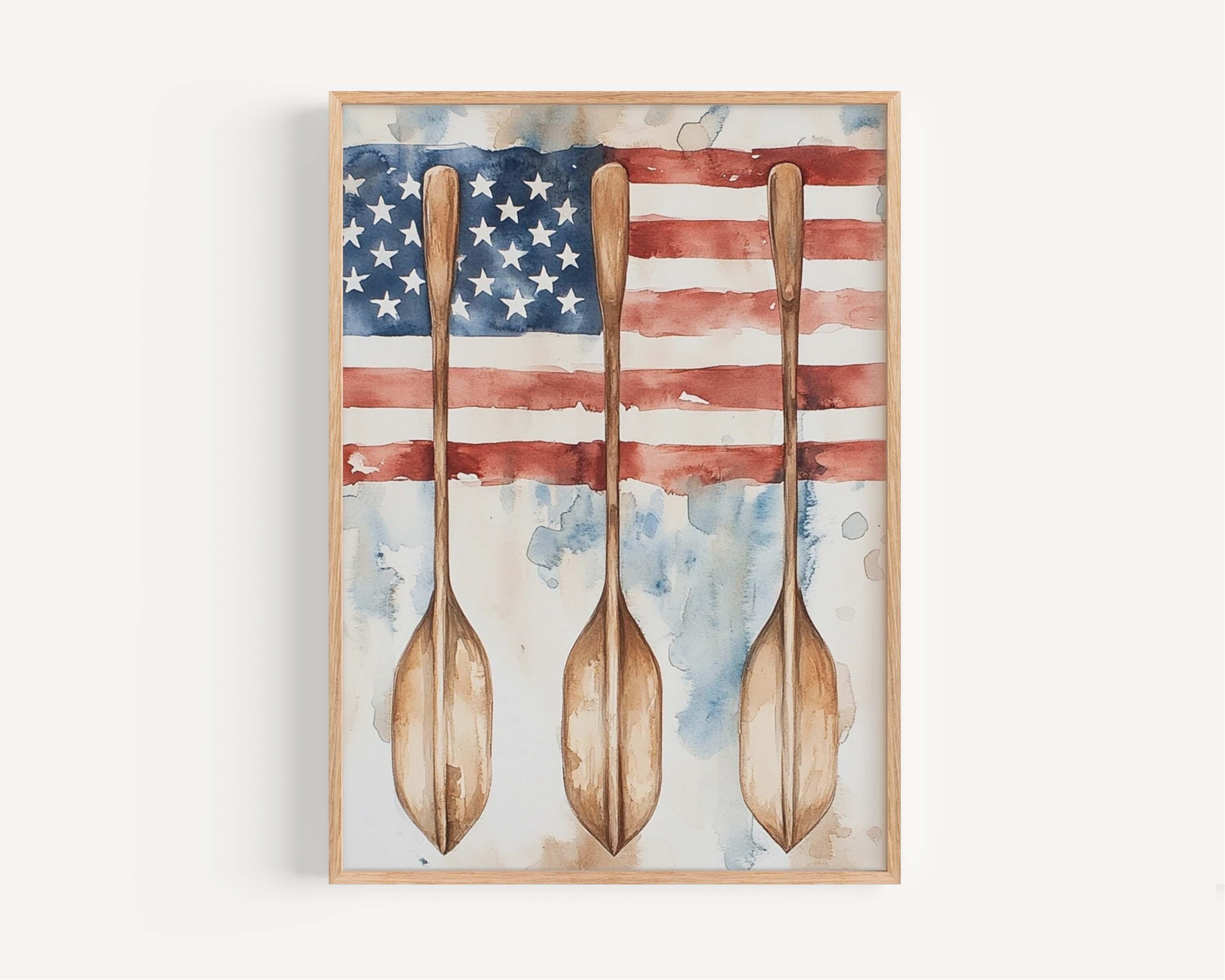 Boat Artwork Patriotic Canvas - USA
