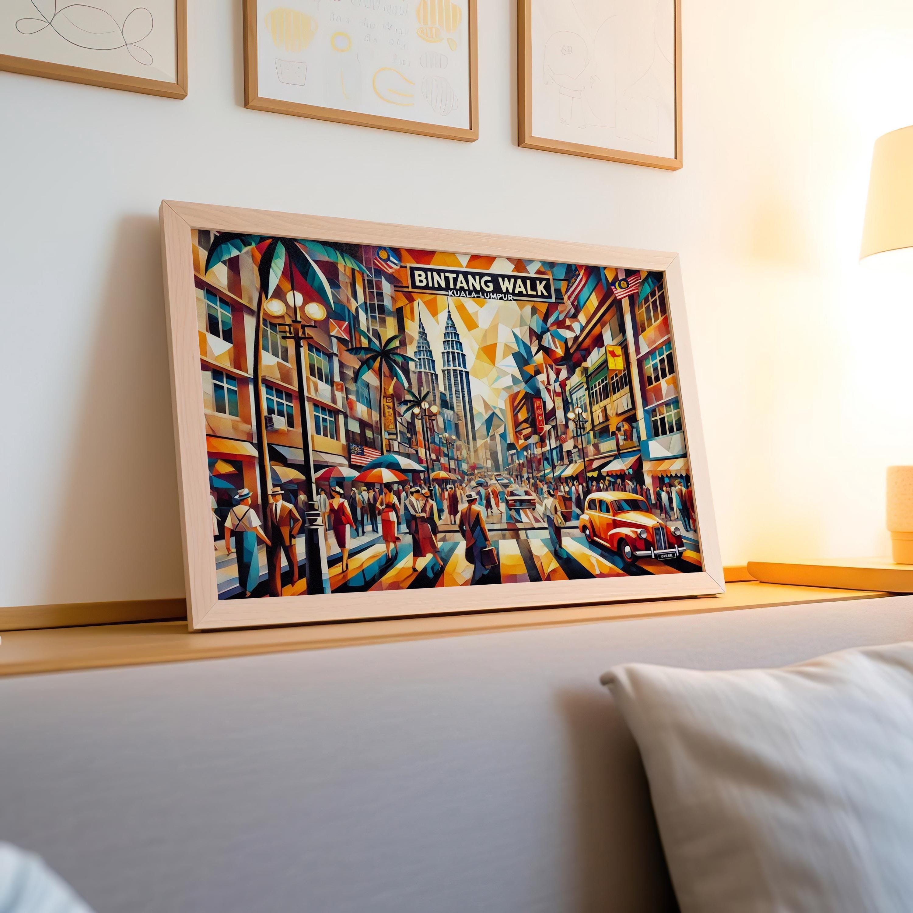 Bintang Walk Print - Kuala Lumpur Wall Art, Malaysia Travel Poster, Housewarming Gift, Modern Malaysia Art Decor