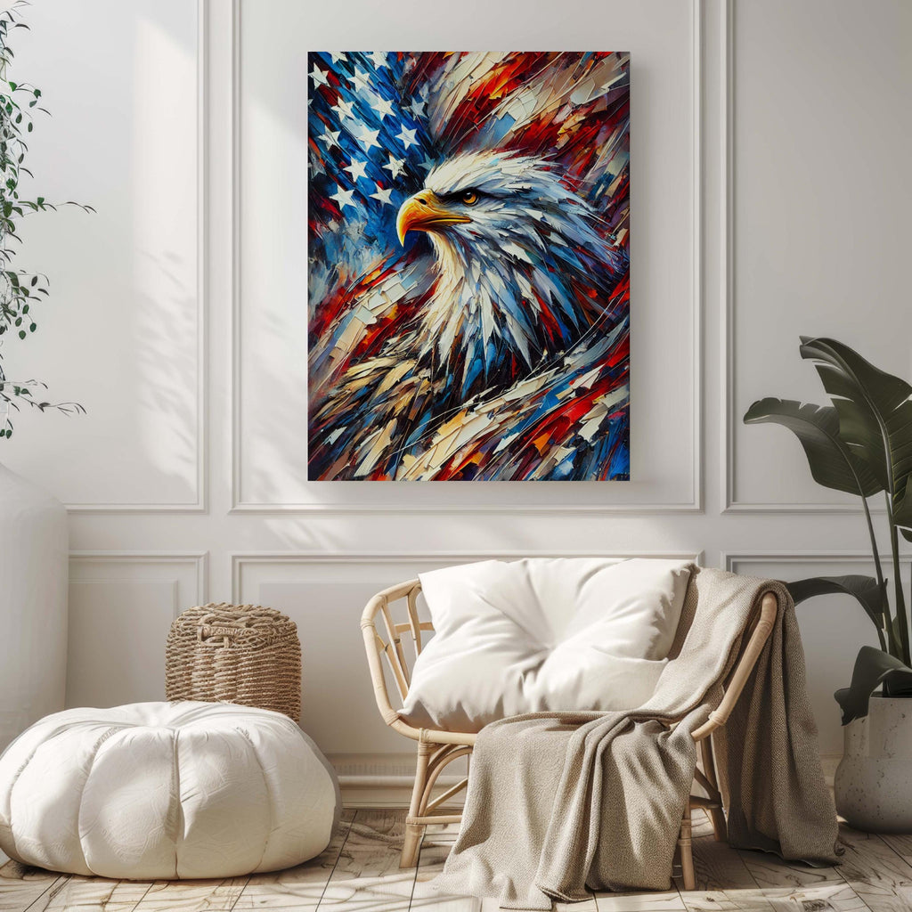 Bald Eagle Wall Art Abstract - United States