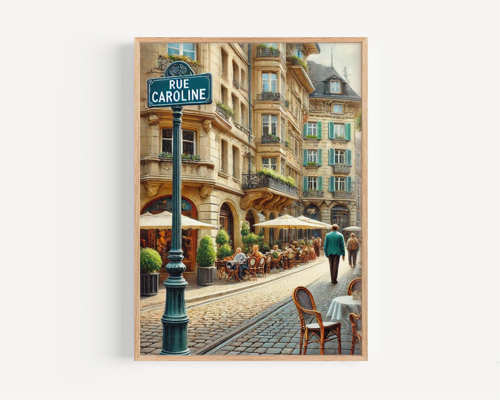 Rue Caroline Wall Art Modern - Lausanne, Switzerland