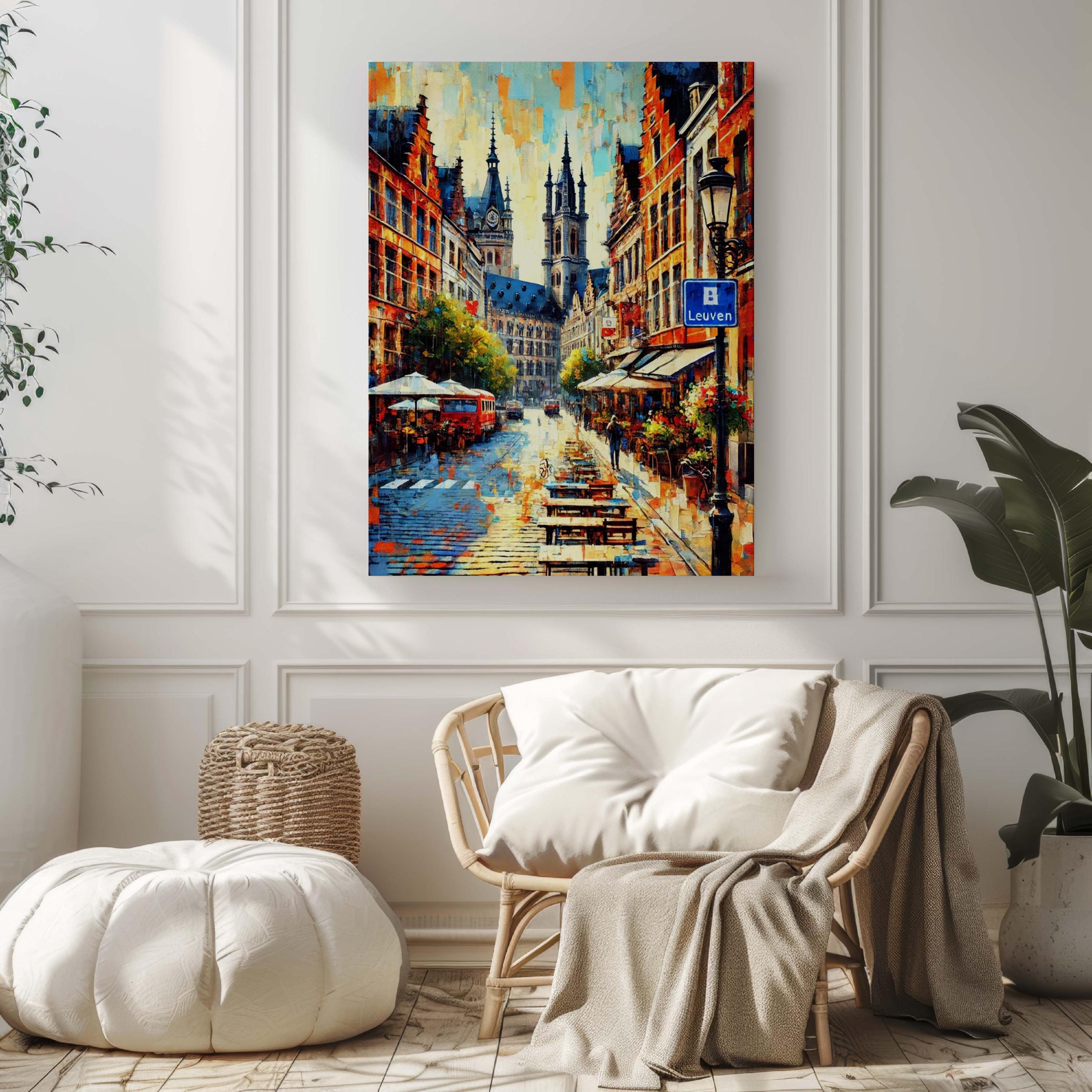 Leuven City Art Print - Leuven, Belgium