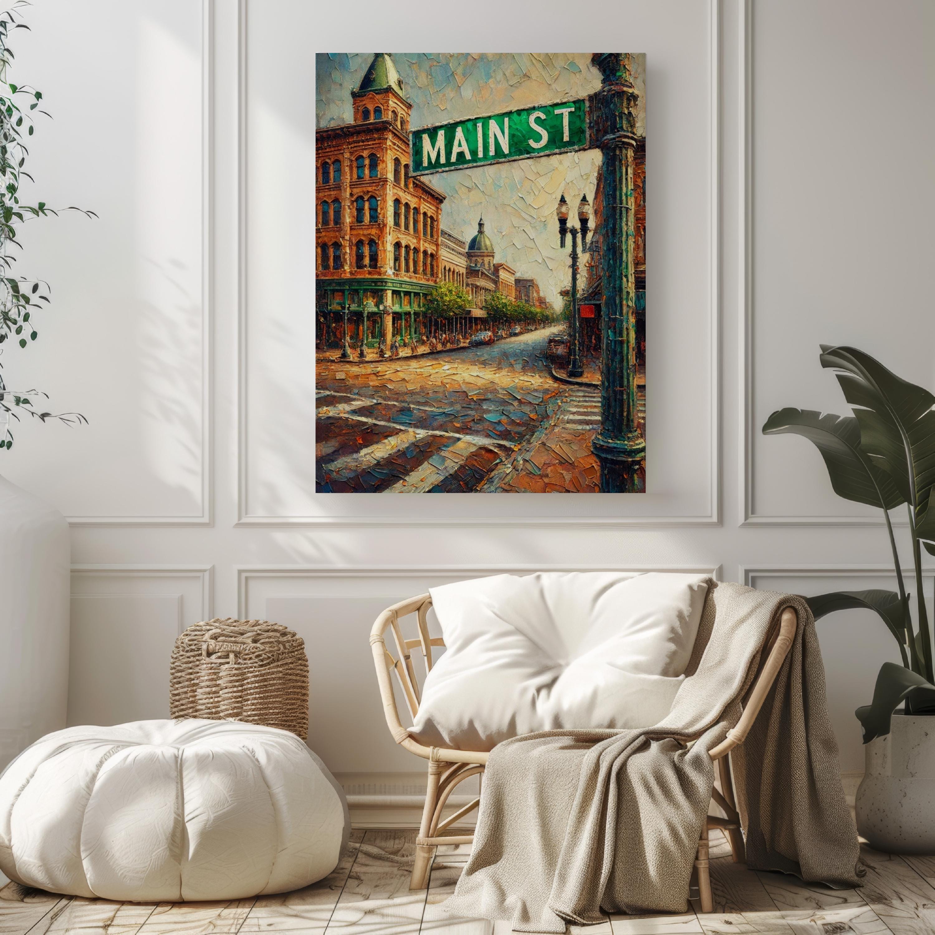 Main St Print - Baton Rouge, Louisiana, USA