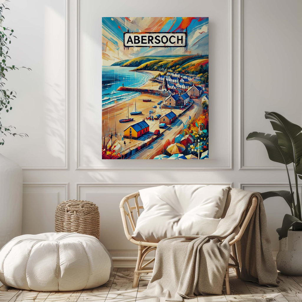 Abersoch Art Print - Coastal Wall Art, Wales Travel Poster, Housewarming Gift, Abersoch Travel Print, European Artwork, England Home Decor