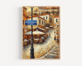 Adrianou Street Greece Wall Art | Athens Cityscape Poster | Travel Souvenir | Old Town Decor | Greece Gift | Unframed Artwork