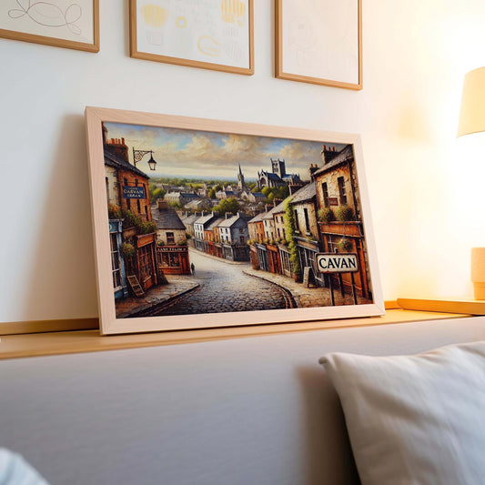 Cavan Art Wall Print - Ireland Travel Poster, City Map Decor, Housewarming Gift, European Artwork, Cavan Ireland Home Decor