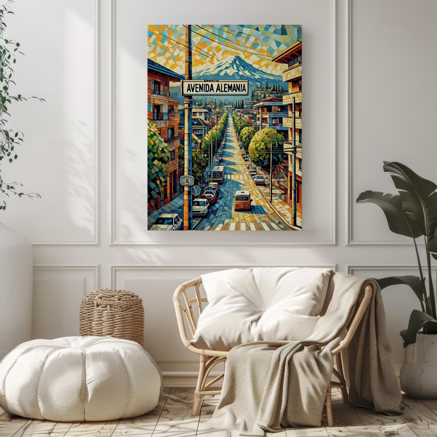 Valparaíso Chile Print, Avenida Alemania, Cityscape Travel Poster