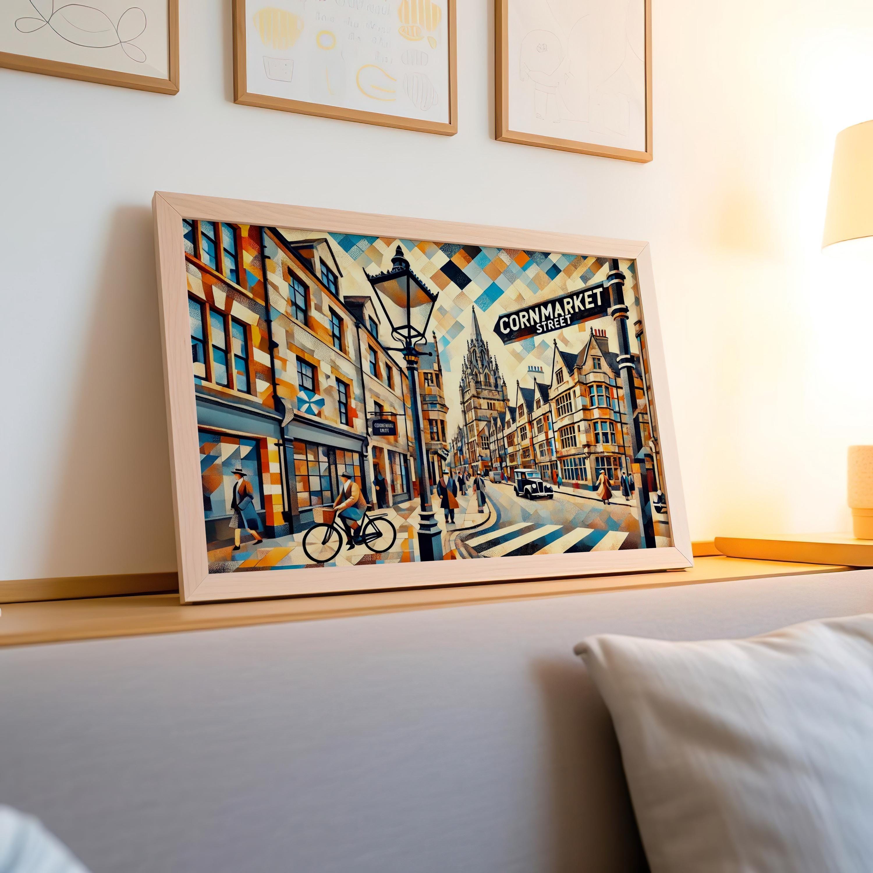 Cornmarket Street Cityscape Print - Oxford, United Kingdom