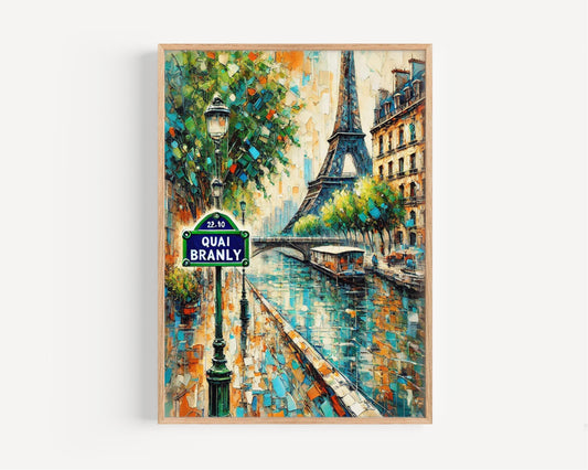 Quai Branly Wall Art Paris Print France Art Travel Poster Museum-Inspired Home Decor Gift for Francophiles and Museum Lovers