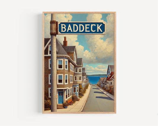 Art Baddeck Wall Art Print - Nova Scotia Travel Poster, Coastal Home Decor, Canada Souvenir & Housewarming Gift