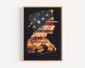 American Silhouette Wall Art Modern - USA