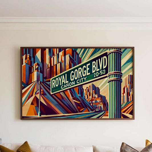 Royal Gorge Wall Art Print – Colorado Travel Poster, Housewarming Gift, Royal Gorge Blvd Decor, CO Art, Scenic Colorado Landscape Artwork