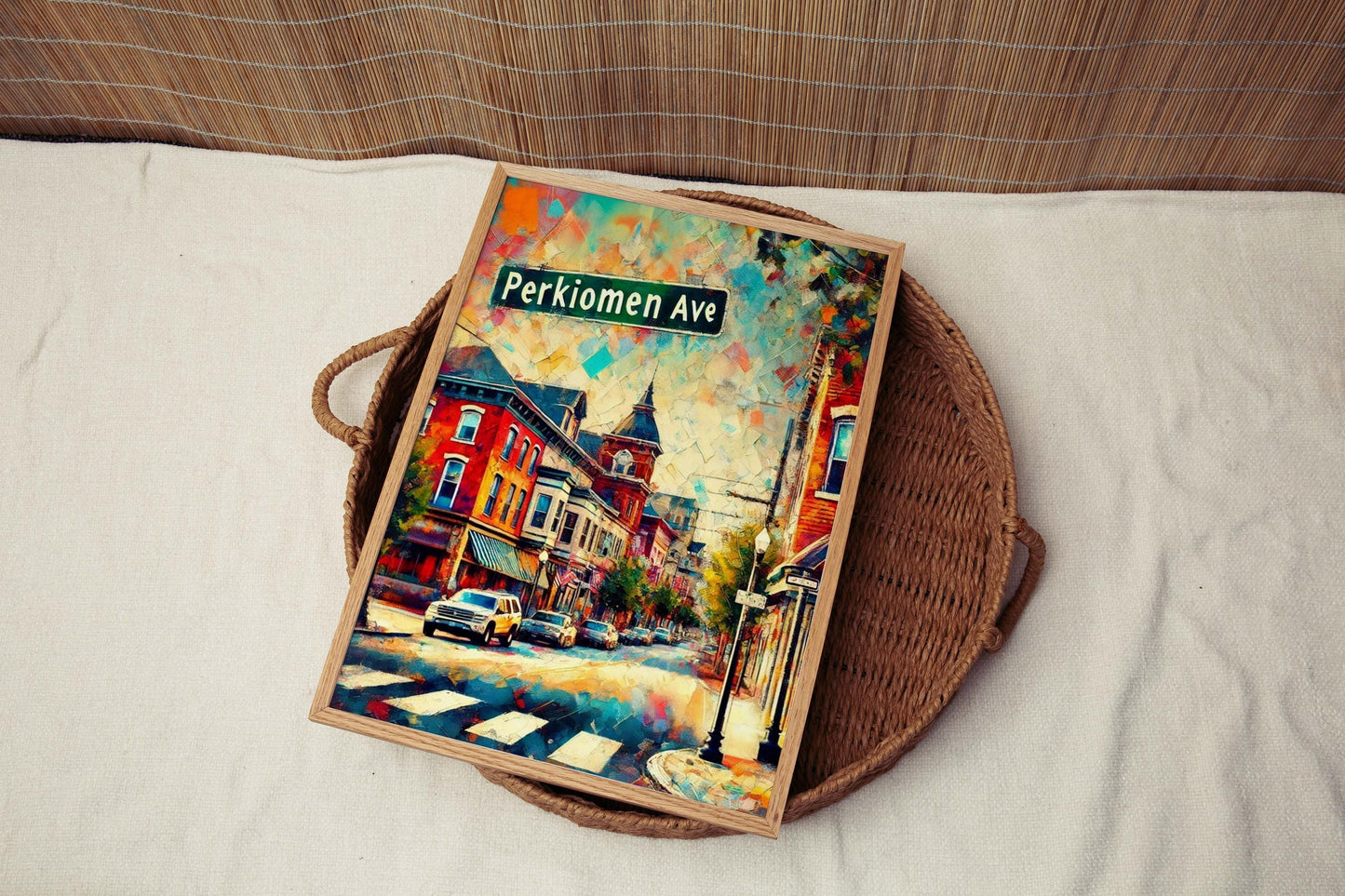 Perkiomen Ave Print - Reading Pennsylvania Wall Art, Travel Poster & Housewarming Gift, Perkiomen Avenue Decor