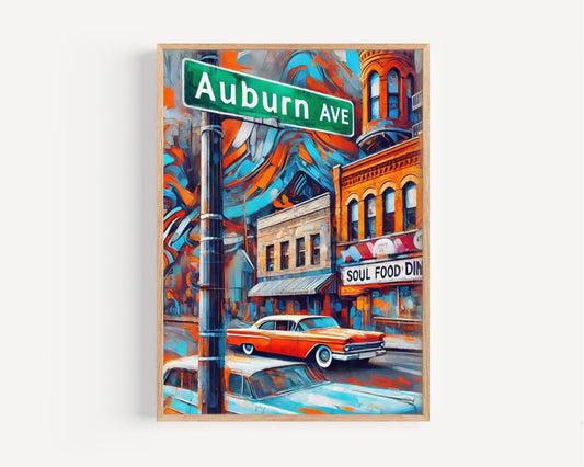Charleston King St Wall Art Print - South Carolina Travel Poster, Housewarming Gift, Charleston Art & Decor