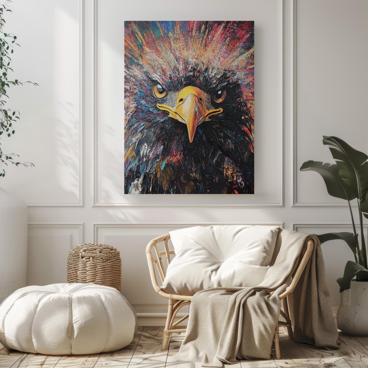 American Eagle Art | Abstract USA Wall Art Patriotic Poster for Home Decor | United States Independence Artwork