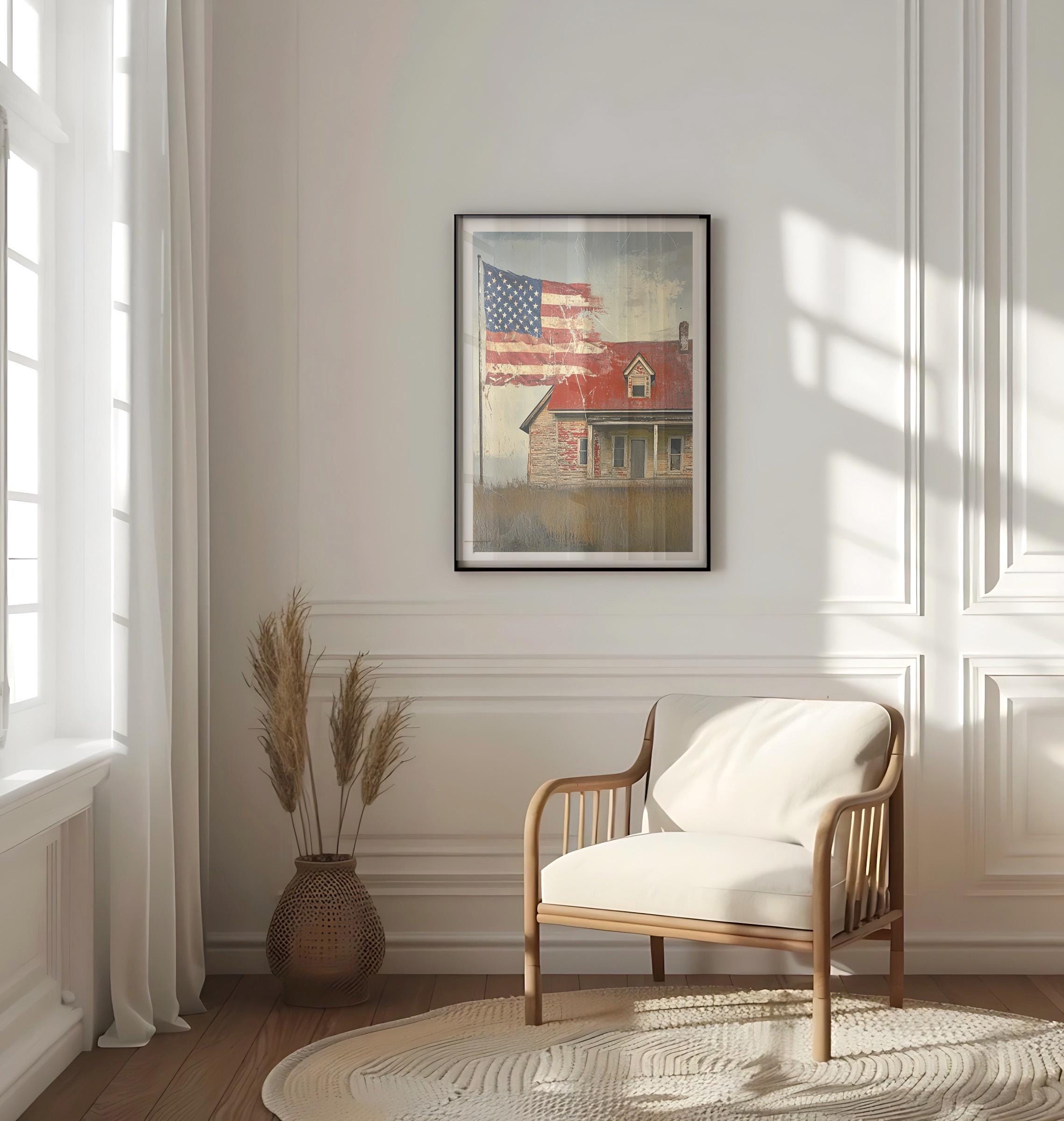 American Landscape Abstract Wall Art - USA