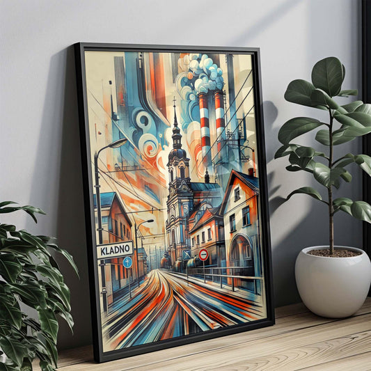 Kladno Art Print - Czech Republic City Wall Art, Travel Poster, Kladno Gift & Housewarming Decor