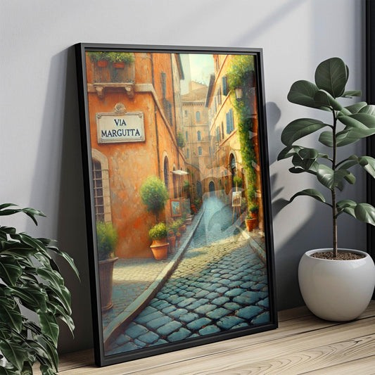 Rome Wall Art Via Margutta Print Travel Poster Italy Gift Italian Souvenir Housewarming Decor