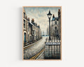 Bayhead Street Cubism Art Print: Stornoway Scotland Coastal Travel Poster