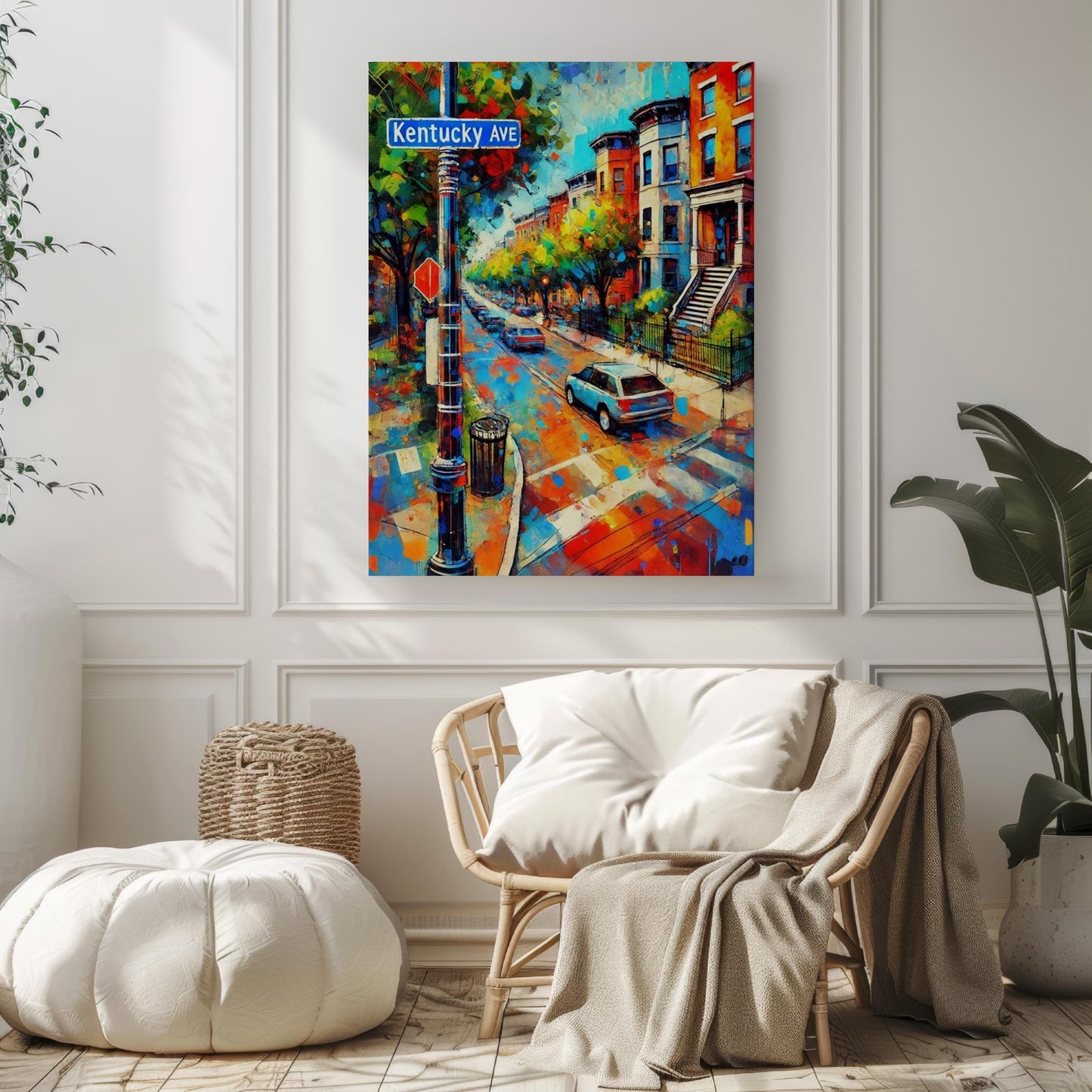 Washington DC Kentucky Ave Wall Art, Travel Poster Print, USA Gift & Housewarming Decor, Washington DC Map Art, Travel Wall Print