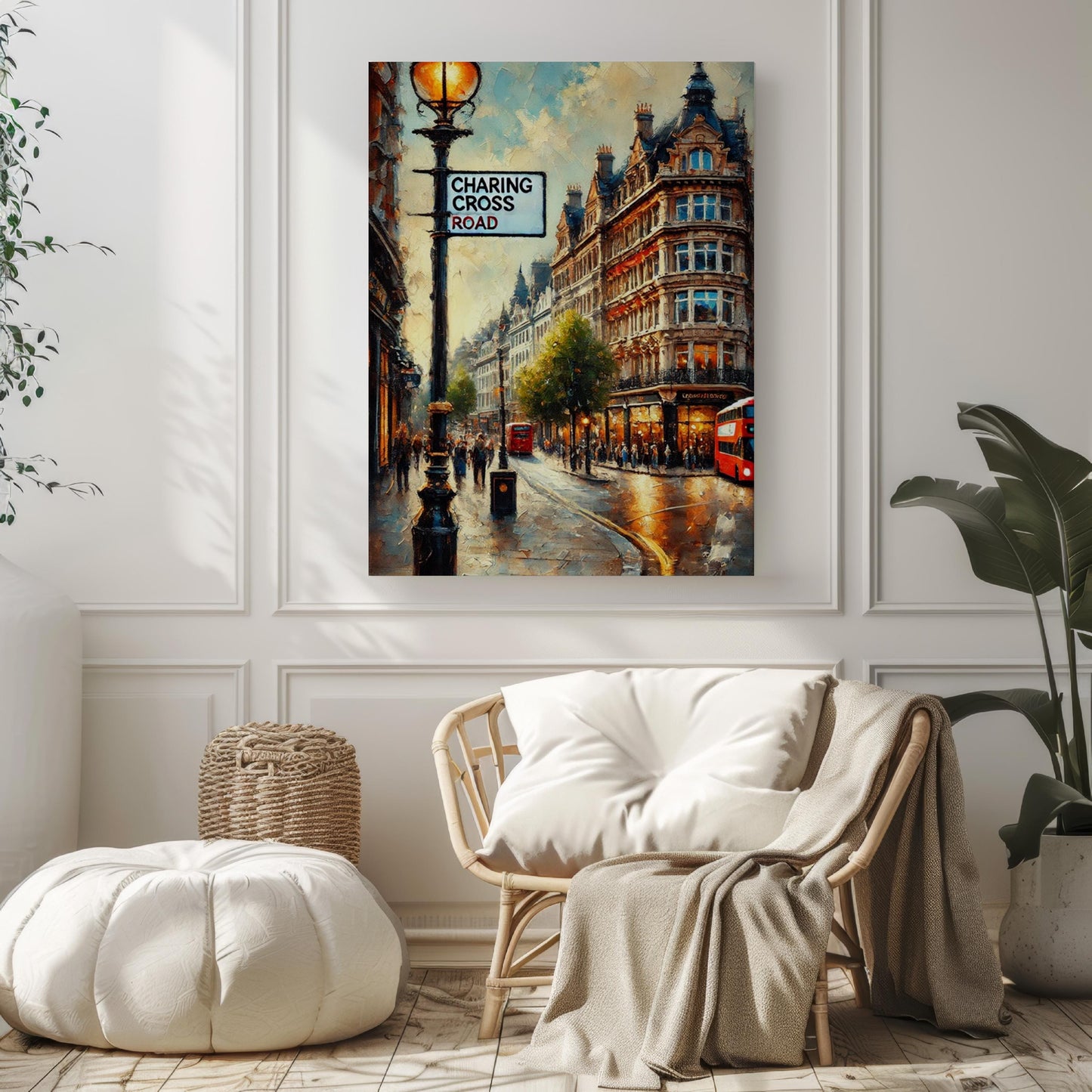 Charing Cross Road London Print: UK Street Sign Travel Art