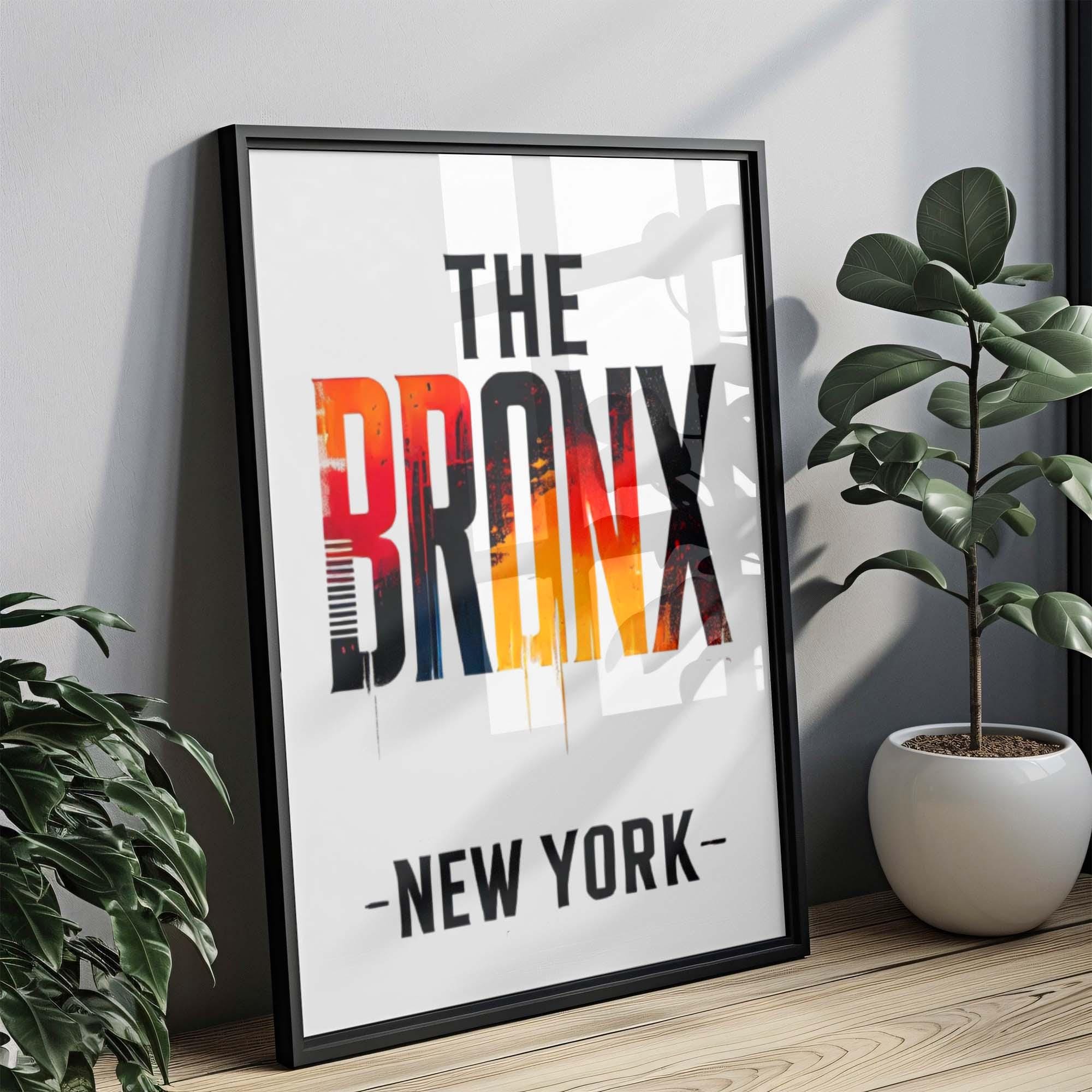Bronx Print Wall Art - NYC Travel Decor, New York City Gift, College Dorm Room, Housewarming & Bronx Souvenir Poster