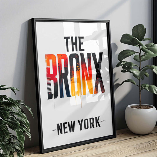 Bronx Print Wall Art - NYC Travel Decor, New York City Gift, College Dorm Room, Housewarming & Bronx Souvenir Poster