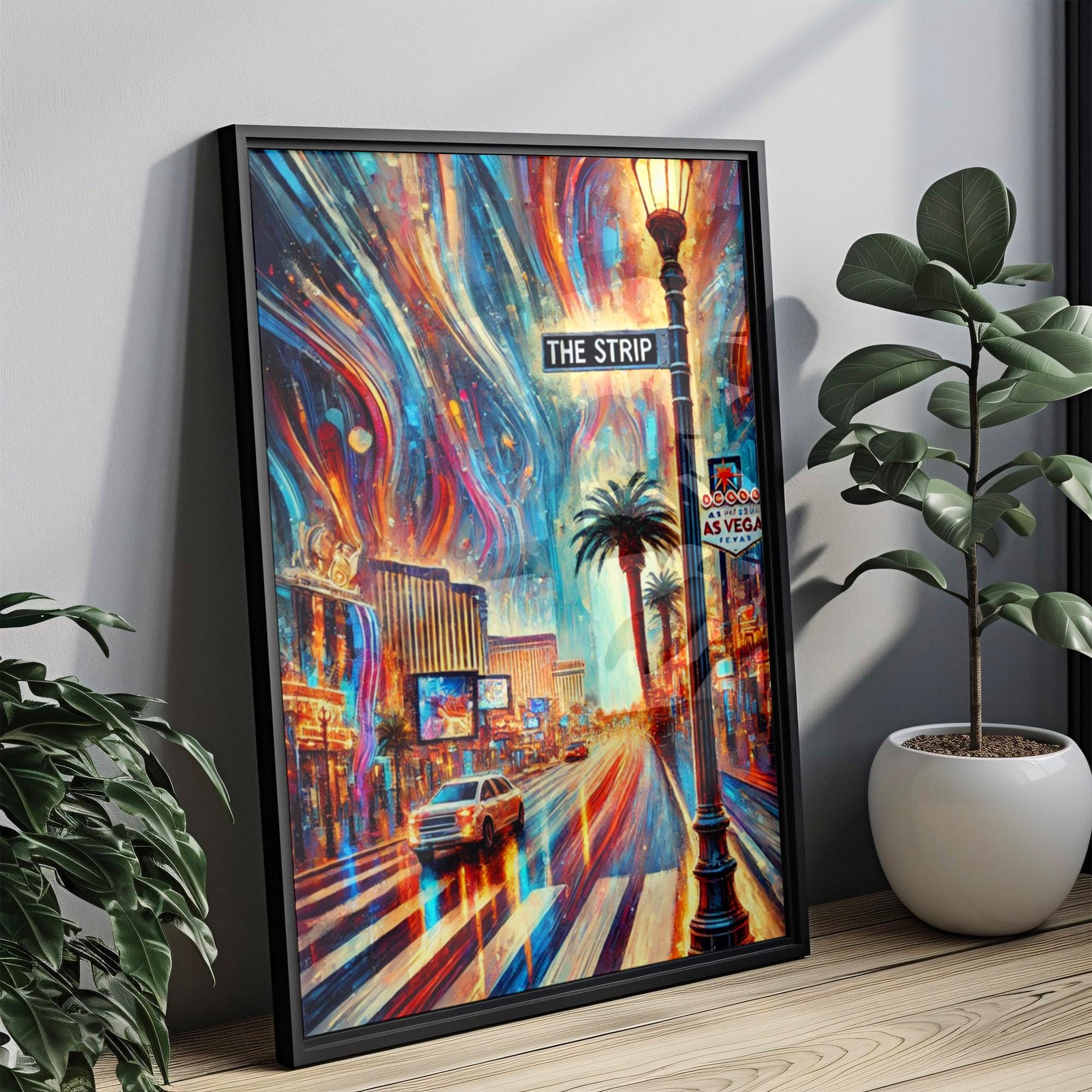 Las Vegas Strip Poster Modern - Las Vegas, Nevada, USA
