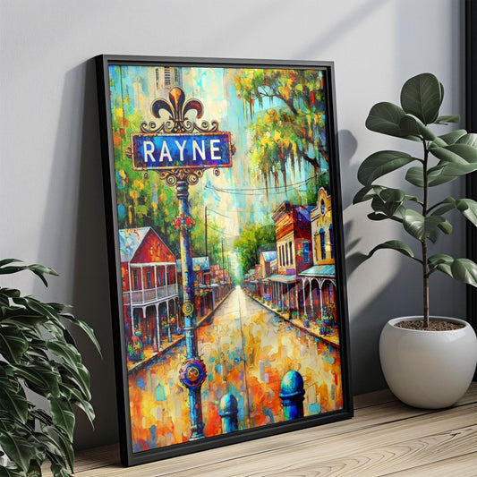 Louisiana Wall Art Rayne Print Travel Poster Louisiana Gift Housewarming Souvenir Decor American Art