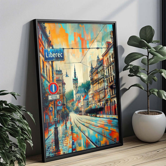 Liberec Art Print - Czech Republic Travel Poster, City Wall Decor, Housewarming Gift, Modern Liberec Wall Art & Travel Print