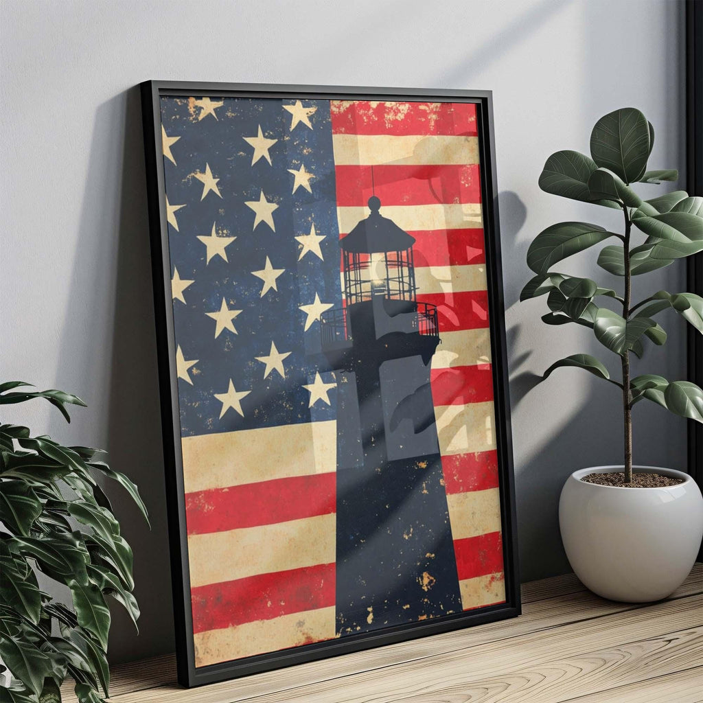 Lighthouse Patriotic Wall Art - United States
