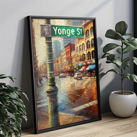 Canada Younge St Wall Art Print – Toronto Travel Poster, Housewarming Gift, Canadian Artwork, Modern Home Decor, Unique Canada Gift